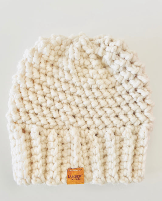 Tuque sans pompon beige